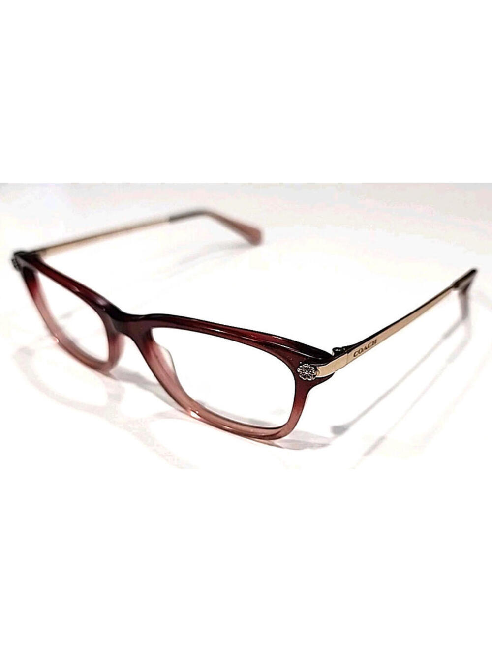 Coach HC6142 5551 Crystal Red Glitter Fade Oval Eyeglasses 51-17 140